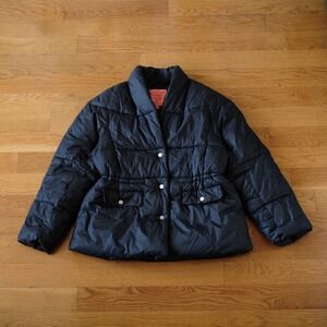 J.Crew Alps Signature Puffer Jacket Womens Navy Blue Quilted PrimaLoft BA595 S